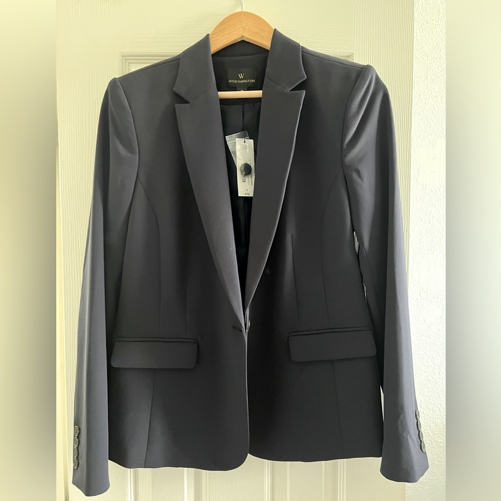 Worthington Navy Blue Women’s Blazer - Size 12 NWT